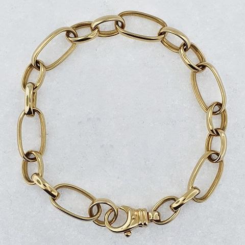 9ct Gold Oval Bracelet