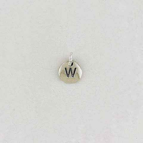 Sterling Silver Initial 'W' Pendant