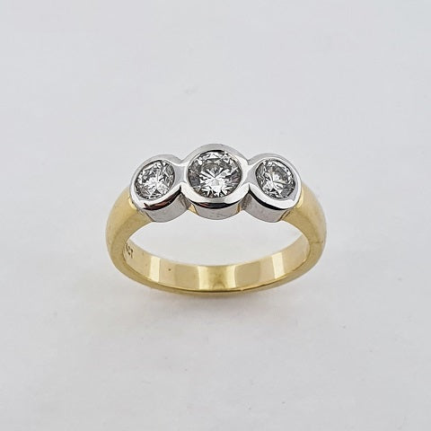Diamond 18ct Gold Three Stone Ring