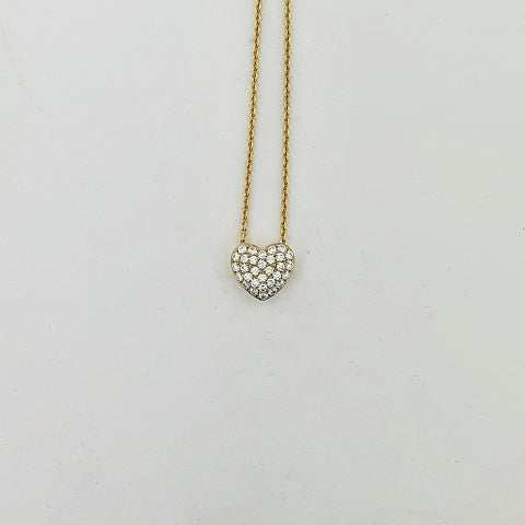 Diamond 9ct Gold Heart Necklace