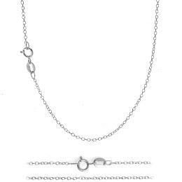 Rowing Sterling Silver 45cm Round Cable Chain