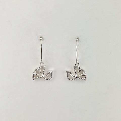 Sterling Silver Fantail Drop Earrings
