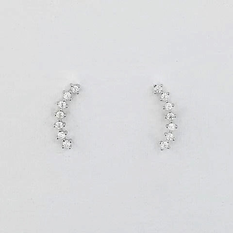 CZ Sterling Silver Stud Earrings