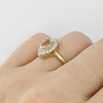 Morganite & Diamond Gold Ring