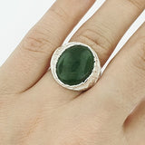 Greenstone Sterling Silver Ring
