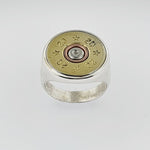 Sterling Silver & Brass 20 Bullet Ring