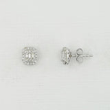 Diamond 9ct White Gold Earrings