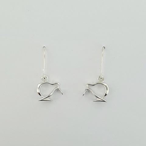 Sterling Silver Kiwi Earrings