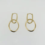 9ct Yellow Gold Linked Huggie Earrings