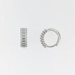 CZ Sterling Silver Huggie Earrings