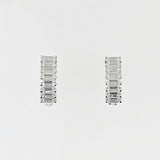 CZ Sterling Silver Huggie Earrings