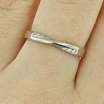 Diamond 18ct White Gold Twist Ring