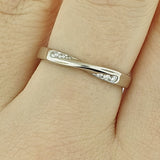 Diamond 18ct White Gold Twist Ring