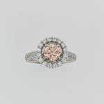 Pink & White Diamond 18ct Gold Ring