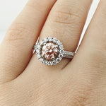 Pink & White Diamond 18ct Gold Ring