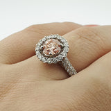 Pink & White Diamond 18ct Gold Ring