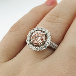 Pink & White Diamond 18ct Gold Ring