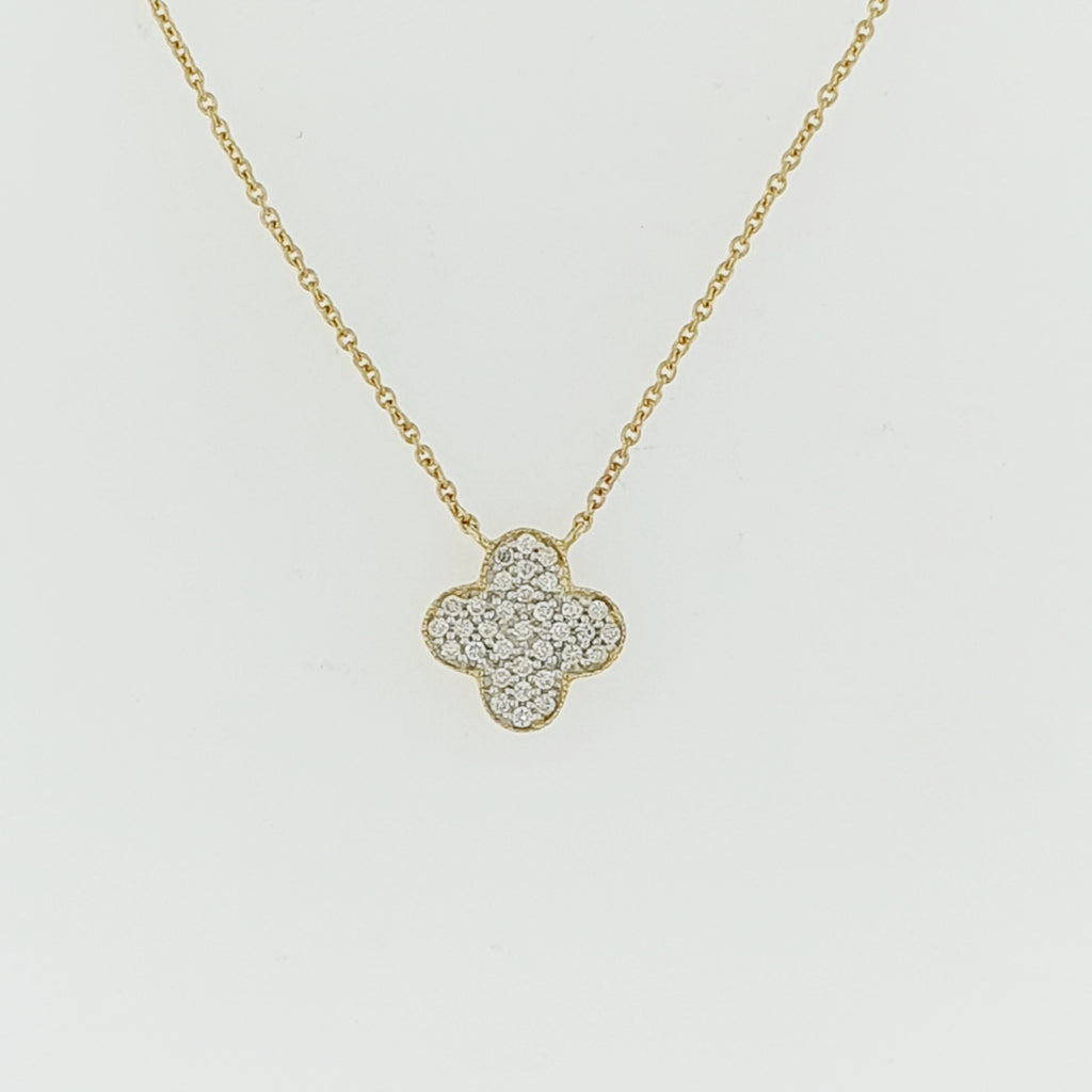 Buy Black and White Clover Pendant Rose Gold Necklace Online – The Jewelbox