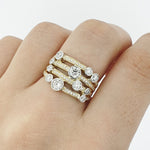 Lab Grown Diamond Cluster 9ct Gold Ring