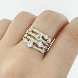 Lab Grown Diamond Cluster 9ct Gold Ring