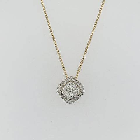Diamond 14ct Yellow Gold Necklace