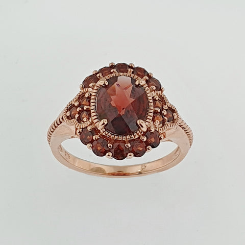 Garnet 9ct Rose Gold Ring
