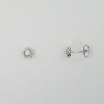 Diamond 9ct White Gold Halo Earrings