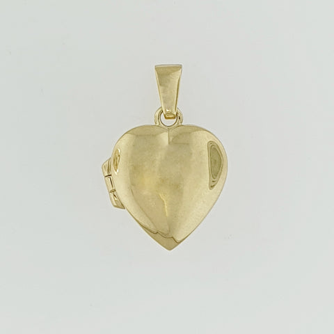 9ct Yellow Gold Heart Locket Pendant