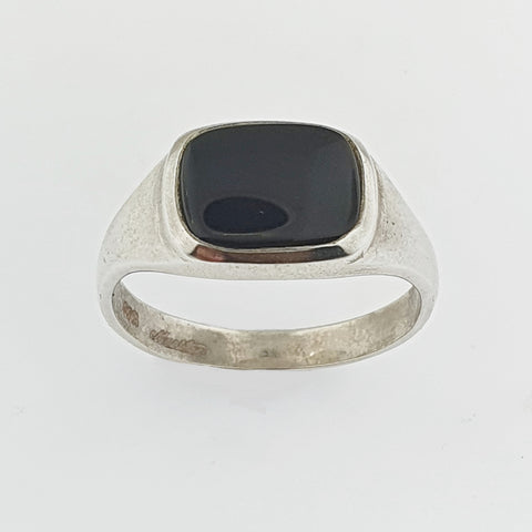 Onyx & Sterling Silver Ring