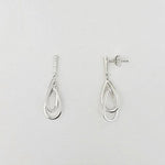 CZ Sterling Silver Drop Earrings