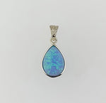 Manufactured Opal Sterling Silver Pendant