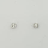 Diamond 9ct White Gold Earrings