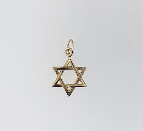 9ct Yellow Gold Star of David Pendant