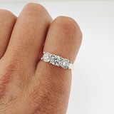 Diamond 18ct Gold & Platinum Three Stone Ring