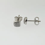 Diamond 9ct White Gold Stud Earrings