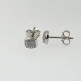 Diamond 9ct White Gold Stud Earrings