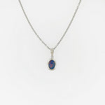 Opal 14ct White Gold Pendant