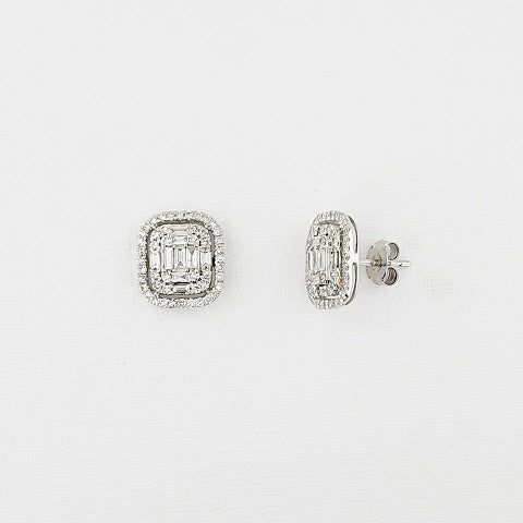 Diamond 18ct White Gold Stud Earrings