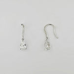 CZ Sterling Silver Drop Earrings