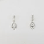 CZ Sterling Silver Drop Earrings