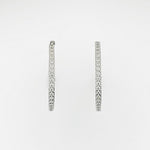 CZ Sterling Silver Hoop Earrings