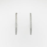 CZ Sterling Silver Hoop Earrings