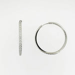 CZ Sterling Silver Hoop Earrings