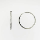 CZ Sterling Silver Hoop Earrings