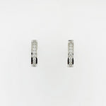 CZ Sterling Silver Huggie Earrings