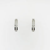 CZ Sterling Silver Huggie Earrings