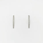 CZ Sterling Silver Hoop Earrings