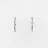 CZ Sterling Silver Hoop Earrings