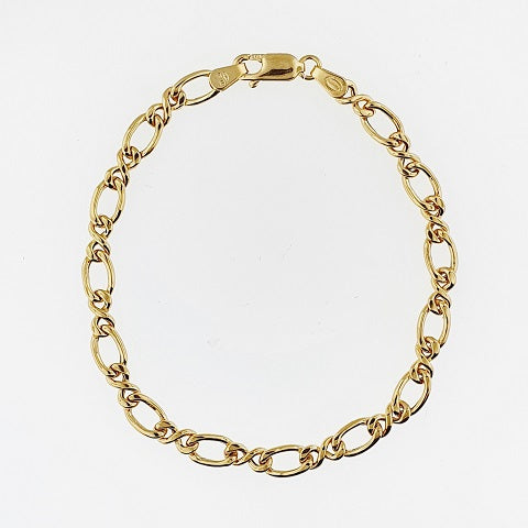 9ct Yellow Gold Figaro Bracelet