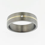 Diamond 9ct Yellow Gold & Tantalum Ring